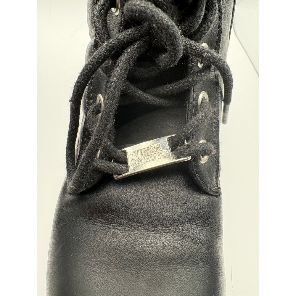 Vince Camuto Kids Black Rhinestone Wing Combat Boots Side Zip Lug Sole Size 10 - Picture 4 of 10